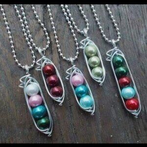 Peapod Handmade Birthstone Necklace Pearl Personalized Jewelry